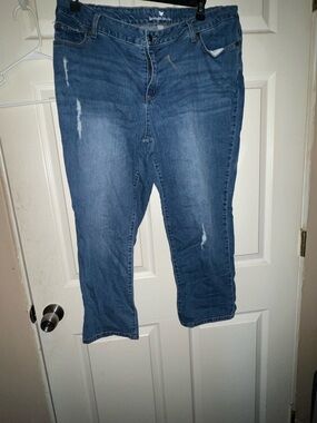 Women’s Blue Distressed Jeans